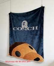 COACH x BAPE Baby Milo Flannel Throw Blanket for Couch C280